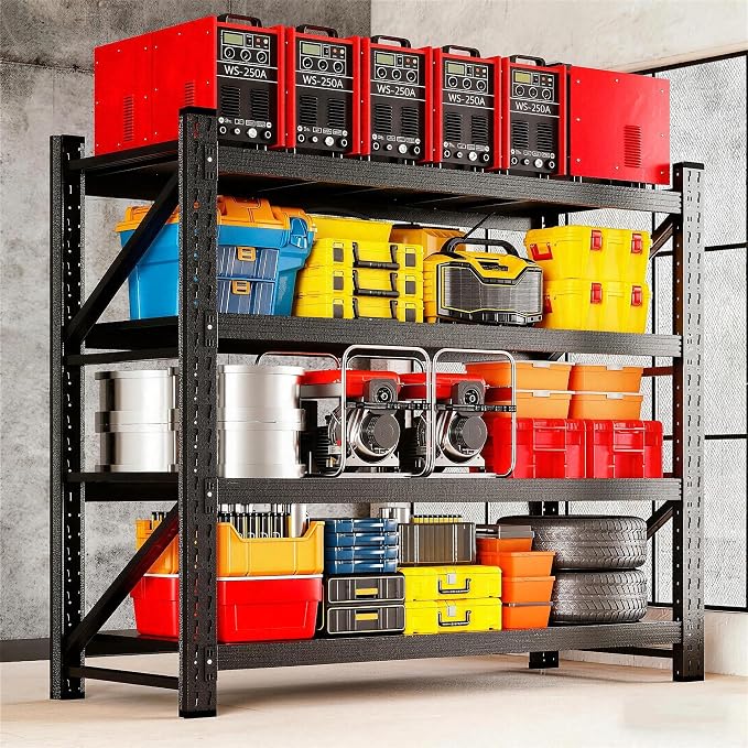 MIIIKO 48" W Storage Shelves, 3000LBS Metal Garage Storage Shelving, Heavy Duty by MIIIKOOfficeFurniture