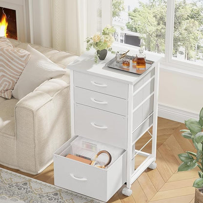 4 Drawers Mobile File Cabinet Vertical Filing Cabinet - Image 8