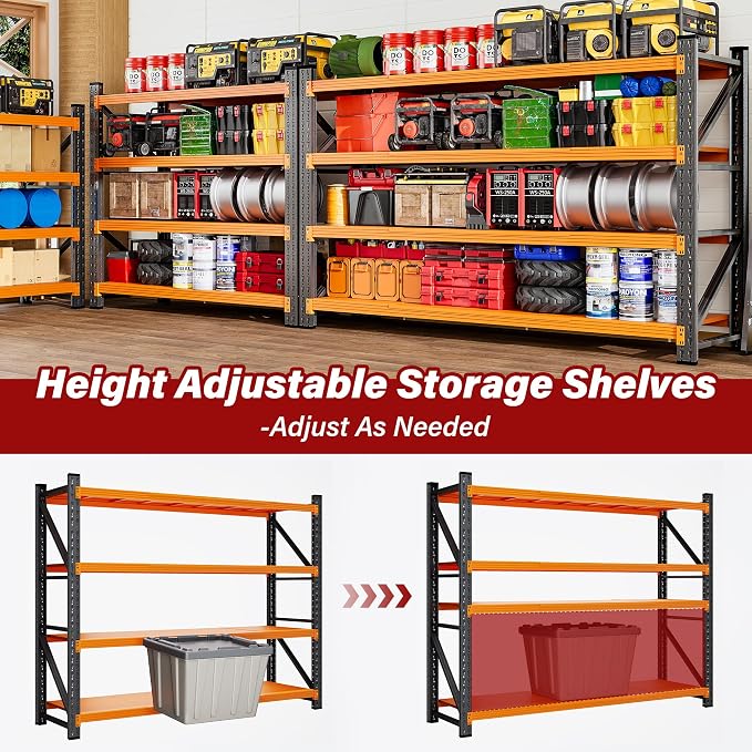 6000LBS Heavy Duty Garage Shelving Units, Large Storage Rack, Steel Shelf - Image 6
