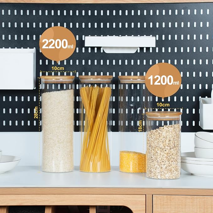 70oz Straight cylindrical Airtight Storage Jars - Image 9