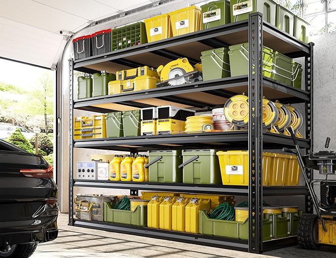 55.1" W Garage Shelves 2230LBS Storage Shelves, 5 Tier Adjustable Metal Shelving - Image 7