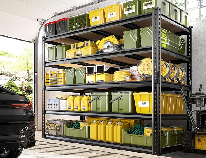55.1" W Garage Shelves 2230LBS Storage Shelves, 5 Tier Adjustable Metal Shelving - Image 7