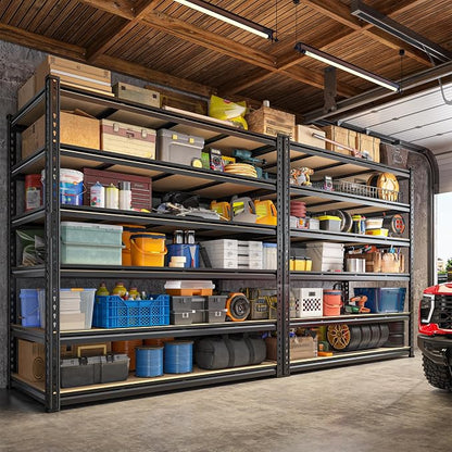 55" W Storage Shelves, 3060LBS Garage Shelving, 6-Tier Heavy Duty Shelving - Image 5