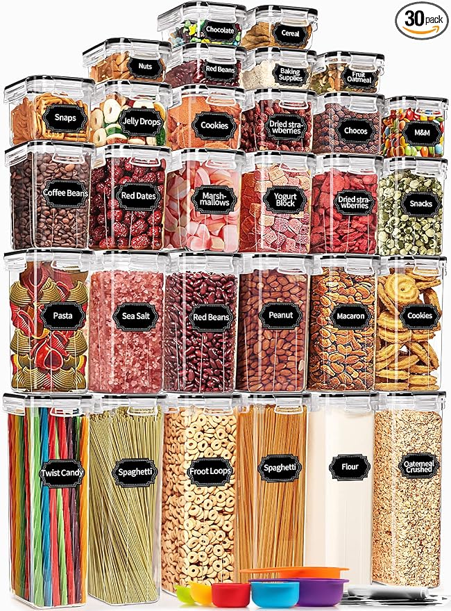 PRAKI 30 Pack Airtight Food Storage Containers by PRAKI