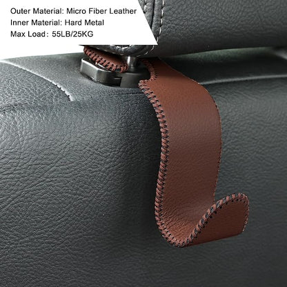 Amooca Car Seat Headrest Hook 4 Pack Metal Core Hanger Universal Car Storage - Image 5