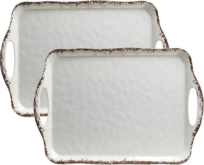 LEHAHA Vintage White Large Serving Tray by LEHAHA