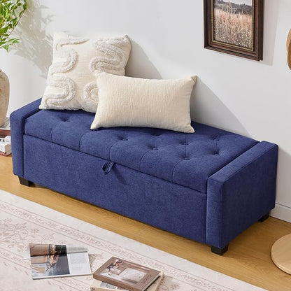 Huatean Home 48" Ottoman with Storage, Storage Ottoman Bench with Safety Hinge - Image 5