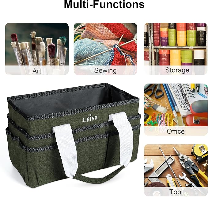 JJRING Craft Organizer Tote Bag, Art Storage Caddy - Image 5