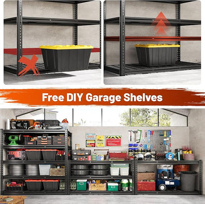 REIBII 48" W Garage Shelving 3000LBS Metal Shelving Heavy Duty Storage Shelves - Image 7
