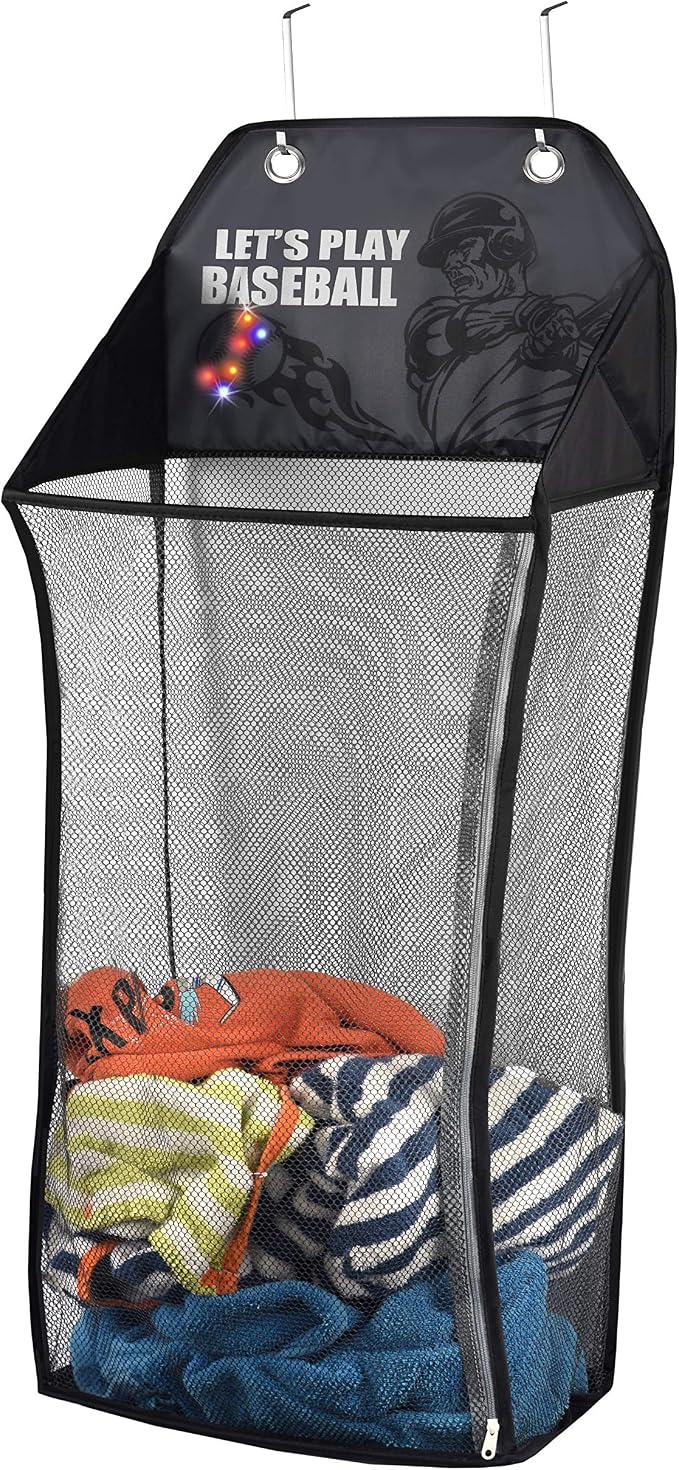 Store & Score Over The Door Hanging Kids Fun LED Baseball Light-Up Collapsible by Unknown