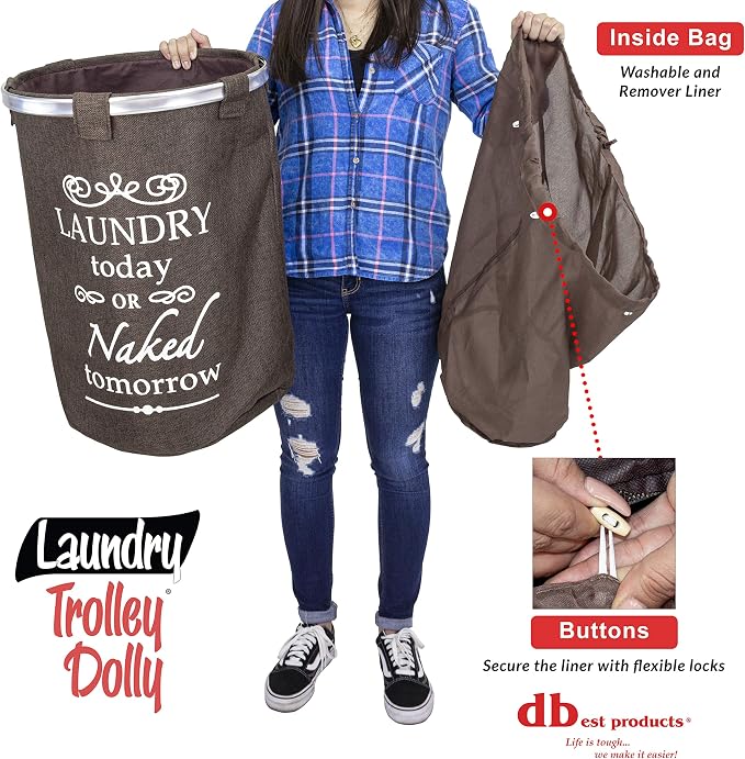 dbest products Laundry Trolley Dolly - Image 4