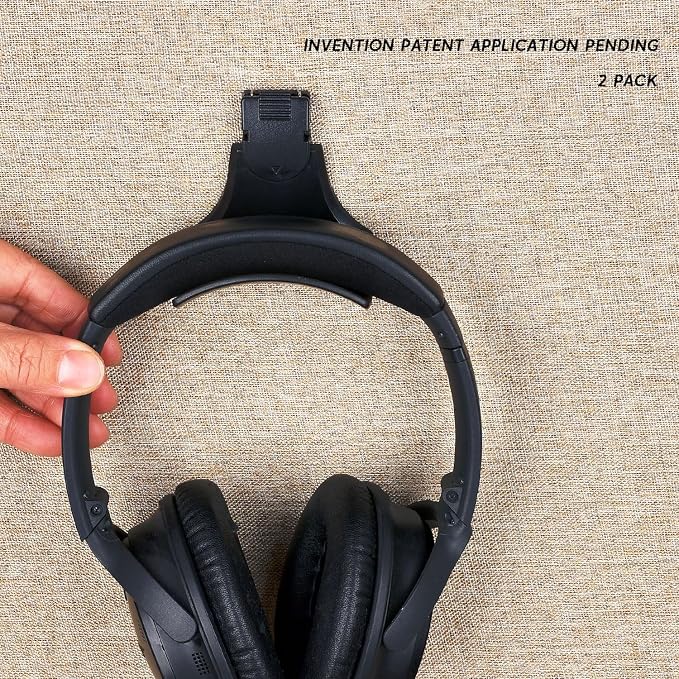 Fabric Wall Headphone Stand for Office, Cubicle Headphone Holder for Work Decor - Image 4