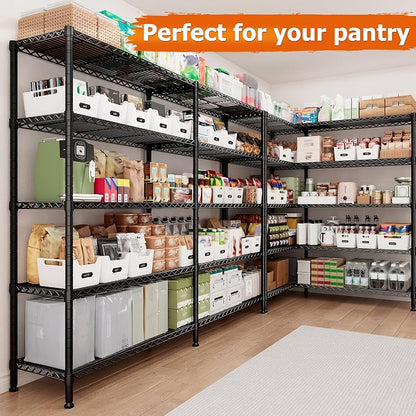 REIBII 1600LBS Storage Shelves 69.8''W Metal Shelving 5 Tier Wire Shelving Unit - Image 3