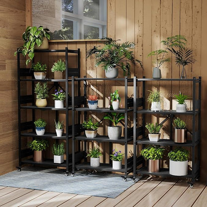 WORKPRO 5-Tier Folding Shelf, No-Assembly Metal Storage Rack - Image 9