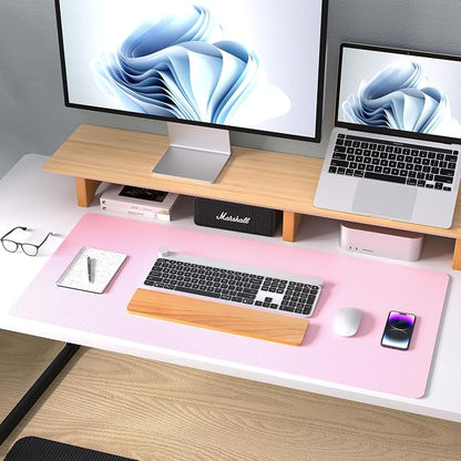Aothia Leather Desk Pad Protector, Mouse Pad, Office Desk Mat, Non-Slip PU - Image 9