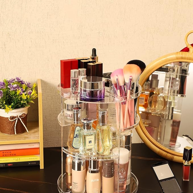 Clear Rotating Makeup Organizer - Image 6