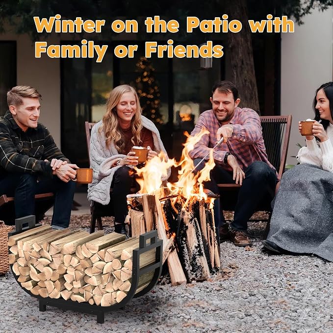 30 Inch Firewood Rack Outdoor Indoor - Image 6