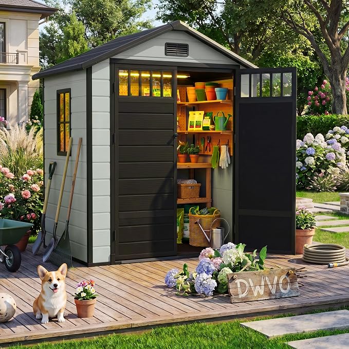 DWVO 6x4.4 FT Outdoor Storage Shed - Image 2