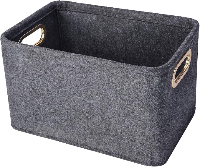 Collapsible Storage Bins Foldable Felt Fabric Storage Basket Organizer Boxes by Unknown
