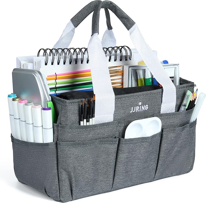 JJRING Craft Organizer Tote Bag, Art Storage Caddy by JJRING