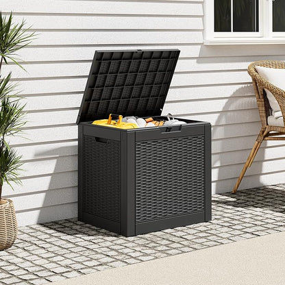 Outdoor Deck Storage Box, Resin Deck Boxes Indoor and outdoor, Waterproof - Image 4