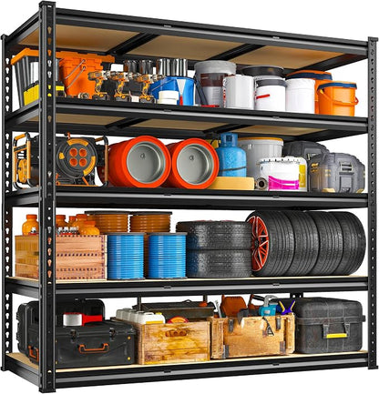 REIBII 48" W Garage Shelving Heavy Duty, 3000LBS Storage Shelves, 5-Tier - Image 9
