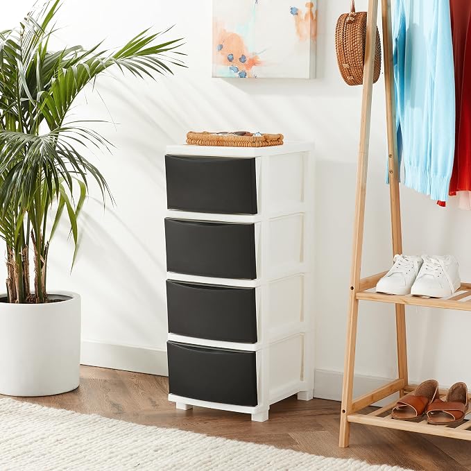IRIS USA 4-Drawer Slim Narrow Storage Organizer, school essentials, beauty items - Image 2