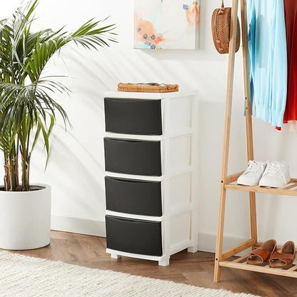 IRIS USA 4-Drawer Slim Narrow Storage Organizer, school essentials, beauty items - Image 2