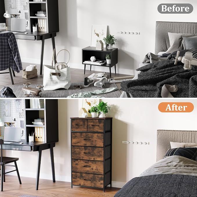 Tall Dresser for Bedroom, Fabric Storage Tower - Image 4