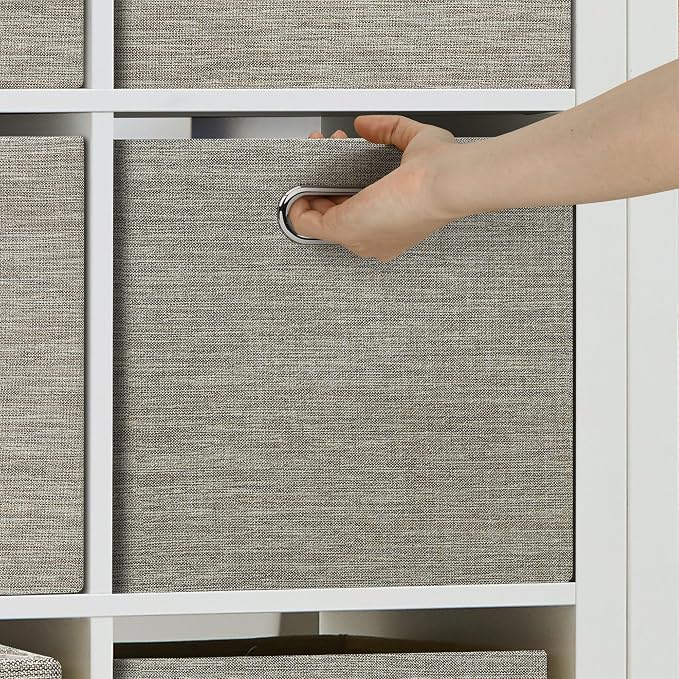 Posprica 15.12"x12.13"x12.01" Storage Cube Bins, Linen Decorative Closet - Image 6