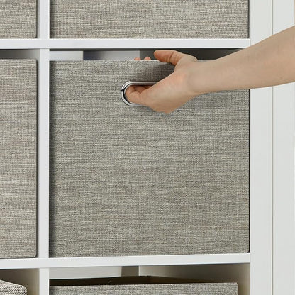 Posprica 15.12"x12.13"x12.01" Storage Cube Bins, Linen Decorative Closet - Image 6