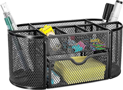 Amazon Basics Pen Holder and Desk Organizer, Office Caddy Storage, ‎9.25" x - Image 4