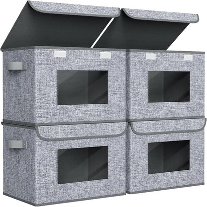 Univivi Fabric Foldable Storage Boxes Large Collapsible Stackable Storage Bins by Univivi