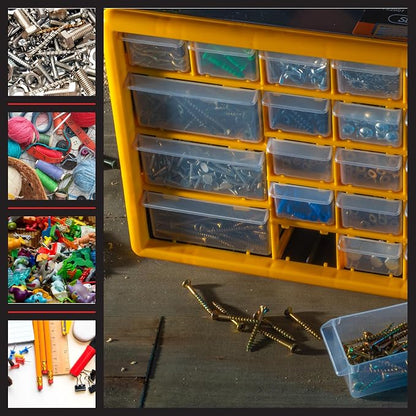 Stalwart 30-Drawer Plastic Small Parts Organizer, or Wall Storage Drawers - Image 8