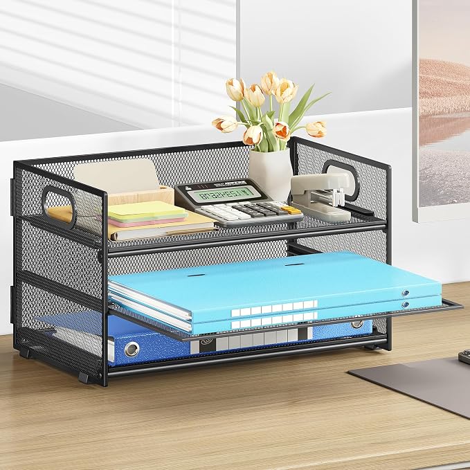 Subekyu 3 Tier Paper Letter Tray Organizer - Image 3