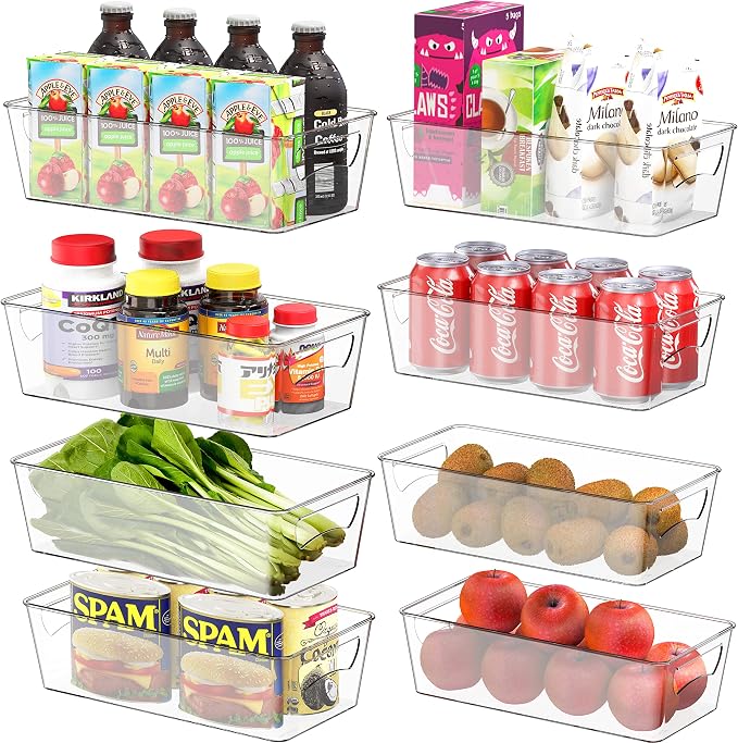 Simple Houseware Fridge Organizer Storage Bins, 8 Packs by SimpleHouseware