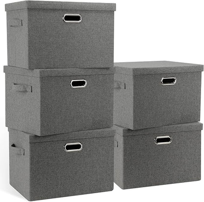 Large 17" 36 Quart Collapsible Stackable Storage Bins by GraciadecoStorage