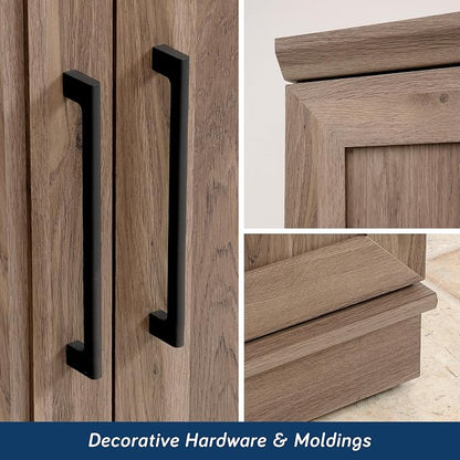 Sauder HomePlus Storage Cabinet/ pantry cabinets, Salt Oak finish - Image 9