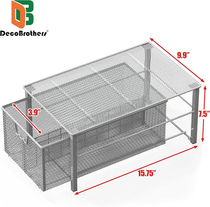 Deco Brothers Stackable Pull Out Cabinet Sliding Basket - Image 3