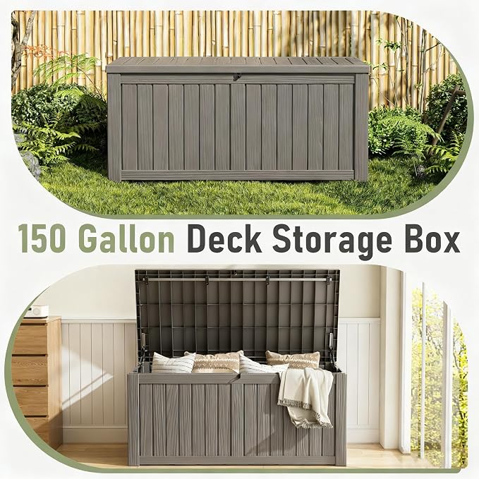 Outdoor Storage Box, Resin Deck Boxes Indoor and outdoor, Waterproof Storage - Image 8