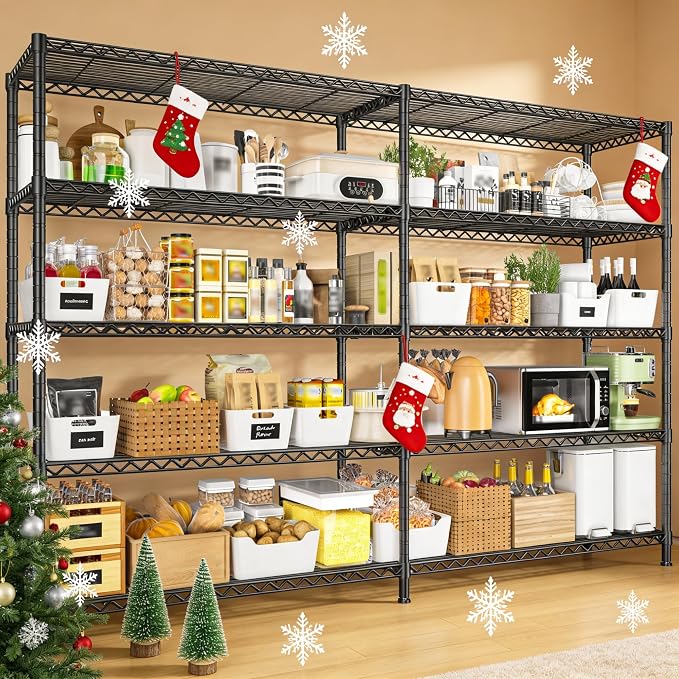 REIBII 81.5''W Storage Shelves 3680LBS Garage Shelving Heavy Duty 4 Tier Metal - Image 4