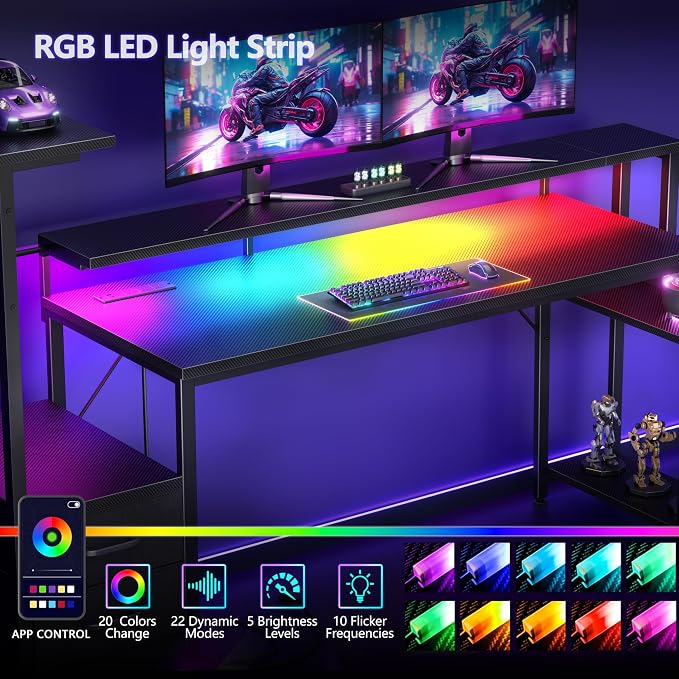 Korfile 63 Inch Gaming Desk - Image 4