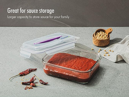 GLASSLOCK 125 Oz Glass Food Storage set of 2 – Large Capacity, Airtight & - Image 7