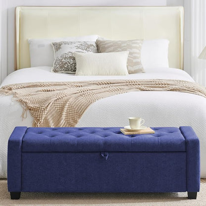 Huatean Home 48" Ottoman with Storage, Storage Ottoman Bench with Safety Hinge - Image 8