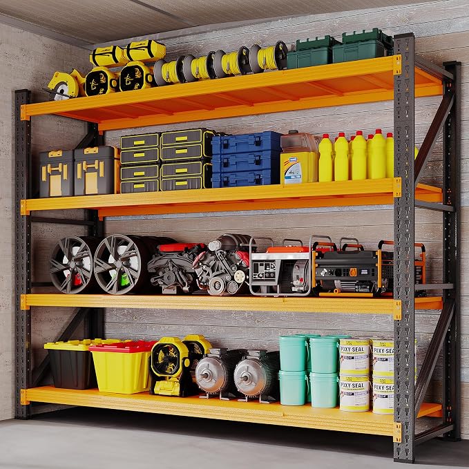 BYNSOE 78.8" W Storage Shelves 7000lbs Garage Metal Shelving Heavy Duty Garage by BYNSOE