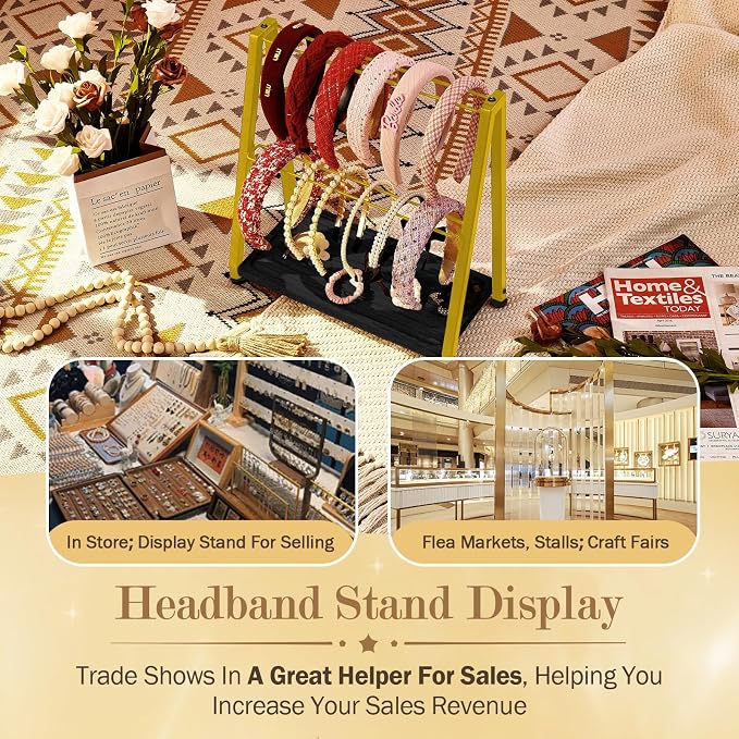 Headband Holder Organizer Metal 2-Tier Display Stand - Image 3