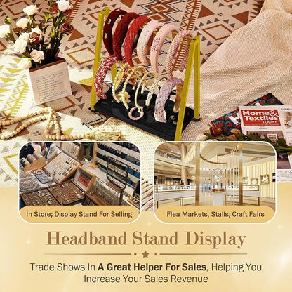 Headband Holder Organizer Metal 2-Tier Display Stand - Image 3