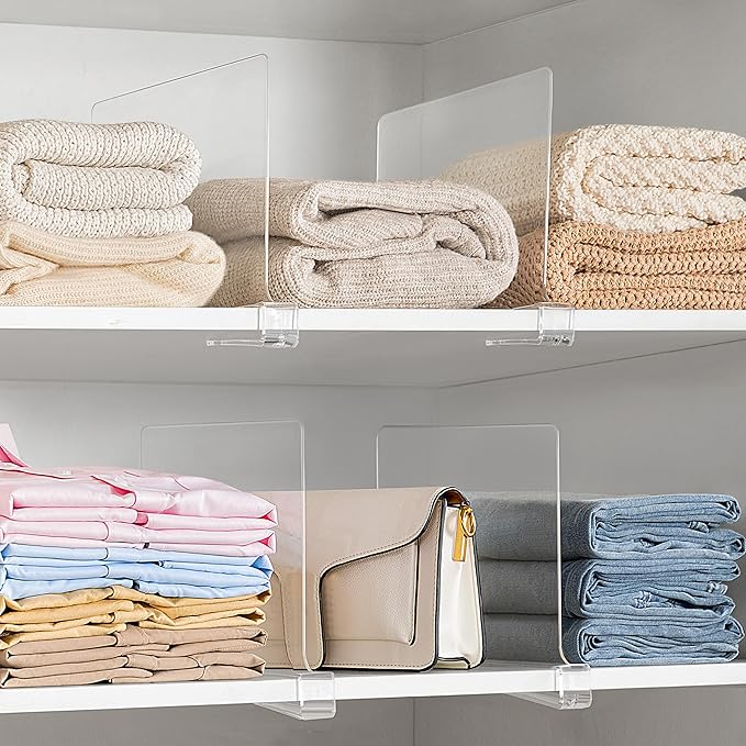 12 Pack 12 Inches Clear Shelf Dividers - Image 7