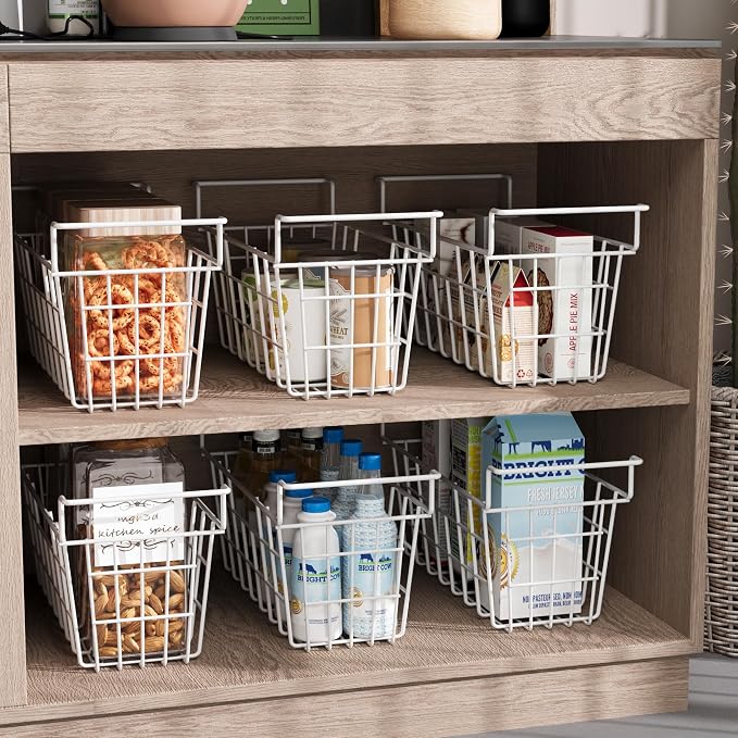 17.5 Inch Metal Wire Freezer Bins - Image 6