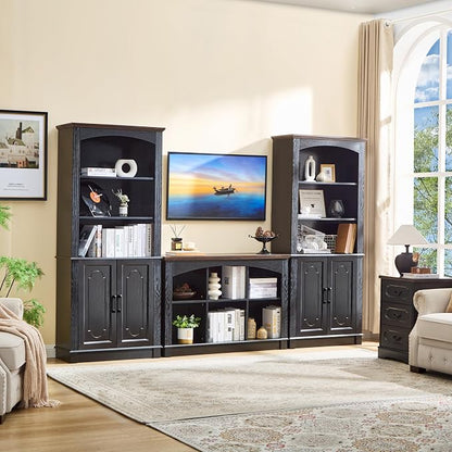 Black Bookshelf, 6-Cube Bookcase and Kids Bookshelf, Wooden Storage Cabinet - Image 6